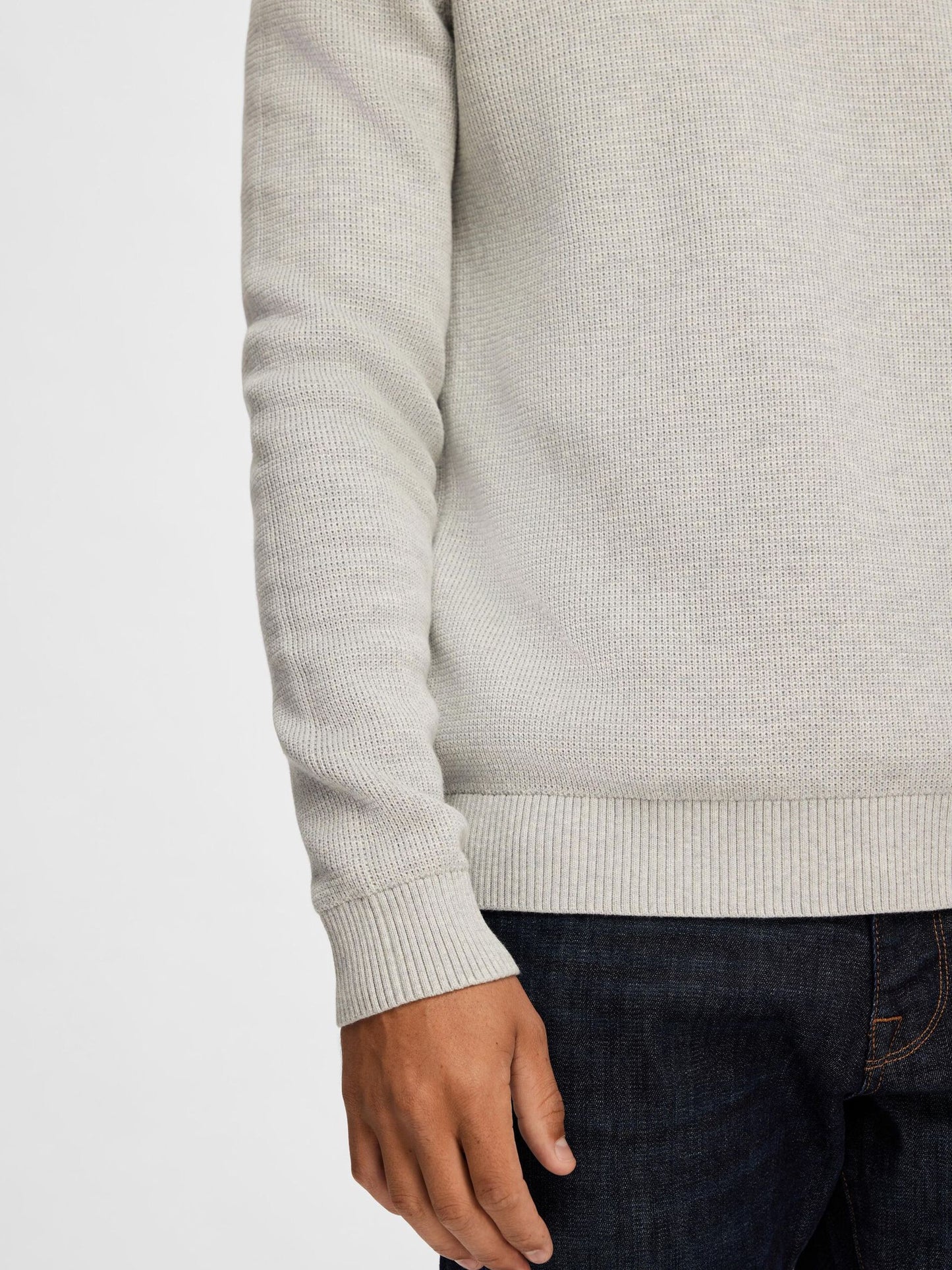 Selected Homme SLHROCKY - Pullover - sepia/light grey melange/marron clair  