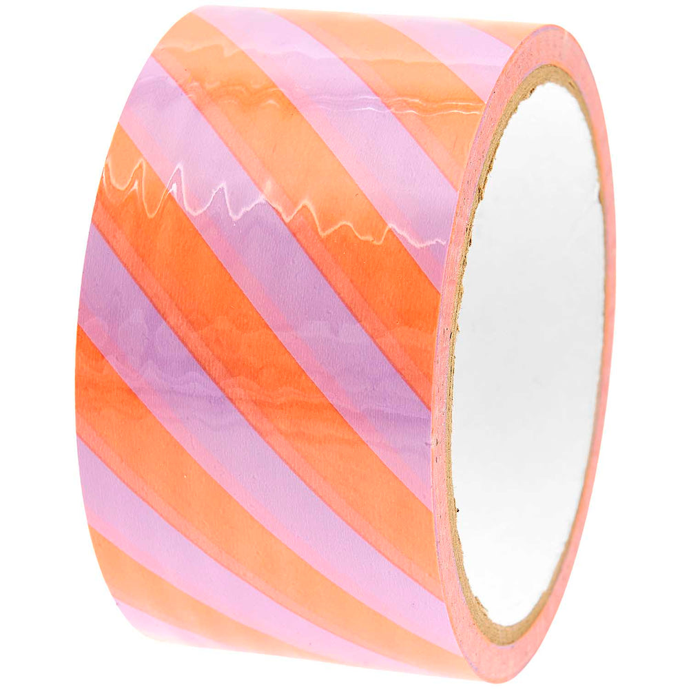 Lilac Neon Orange Adhesive Parcel Tape