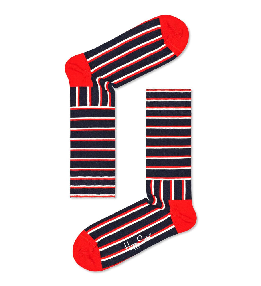 Chaussettes Happy Socks Blocked Stripe Sock navy en vente au