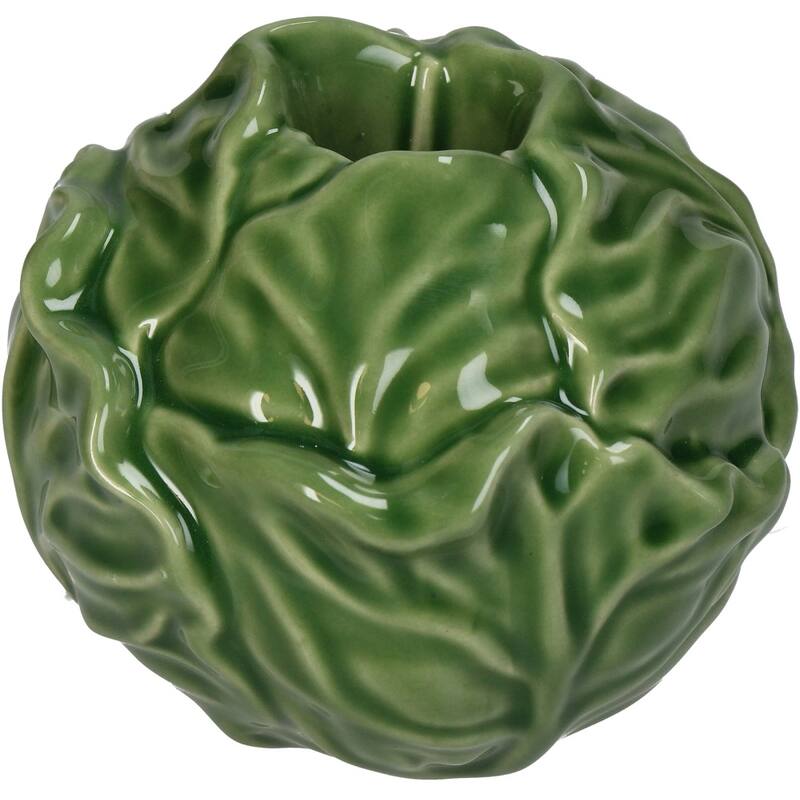 Green Cabbage Fine Earthenware Candle Stick