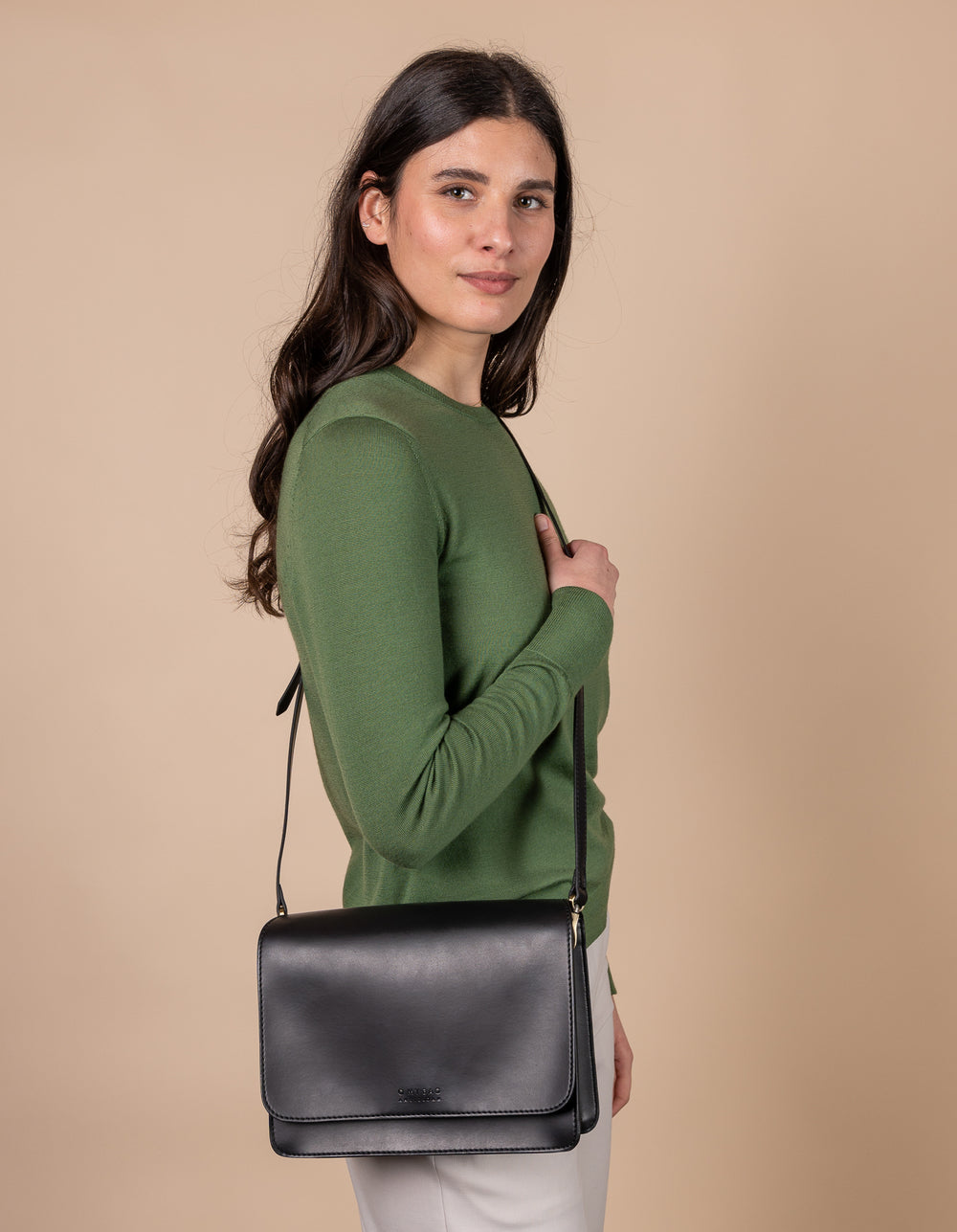 Black vegan handbag sale