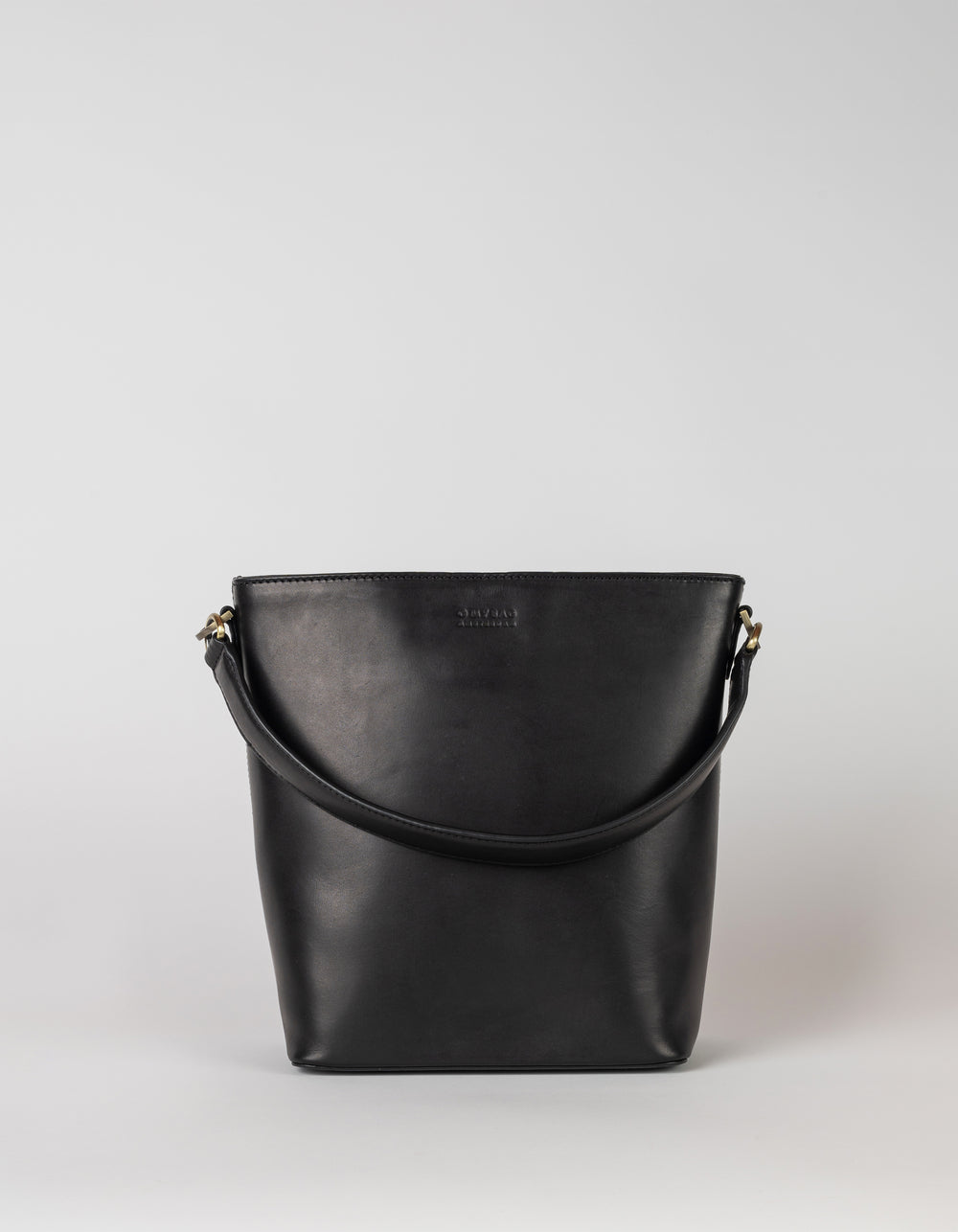 BOBBI Black Maxi Classic Leather Bucket Bag