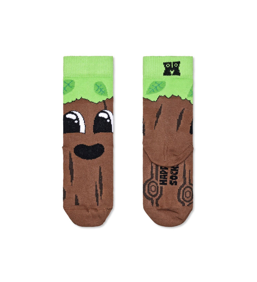 Braune Happy Tree-Socken für Kinder