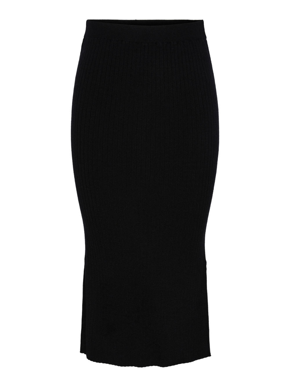 PCCRISTA Black  Midi Knit  Skirt