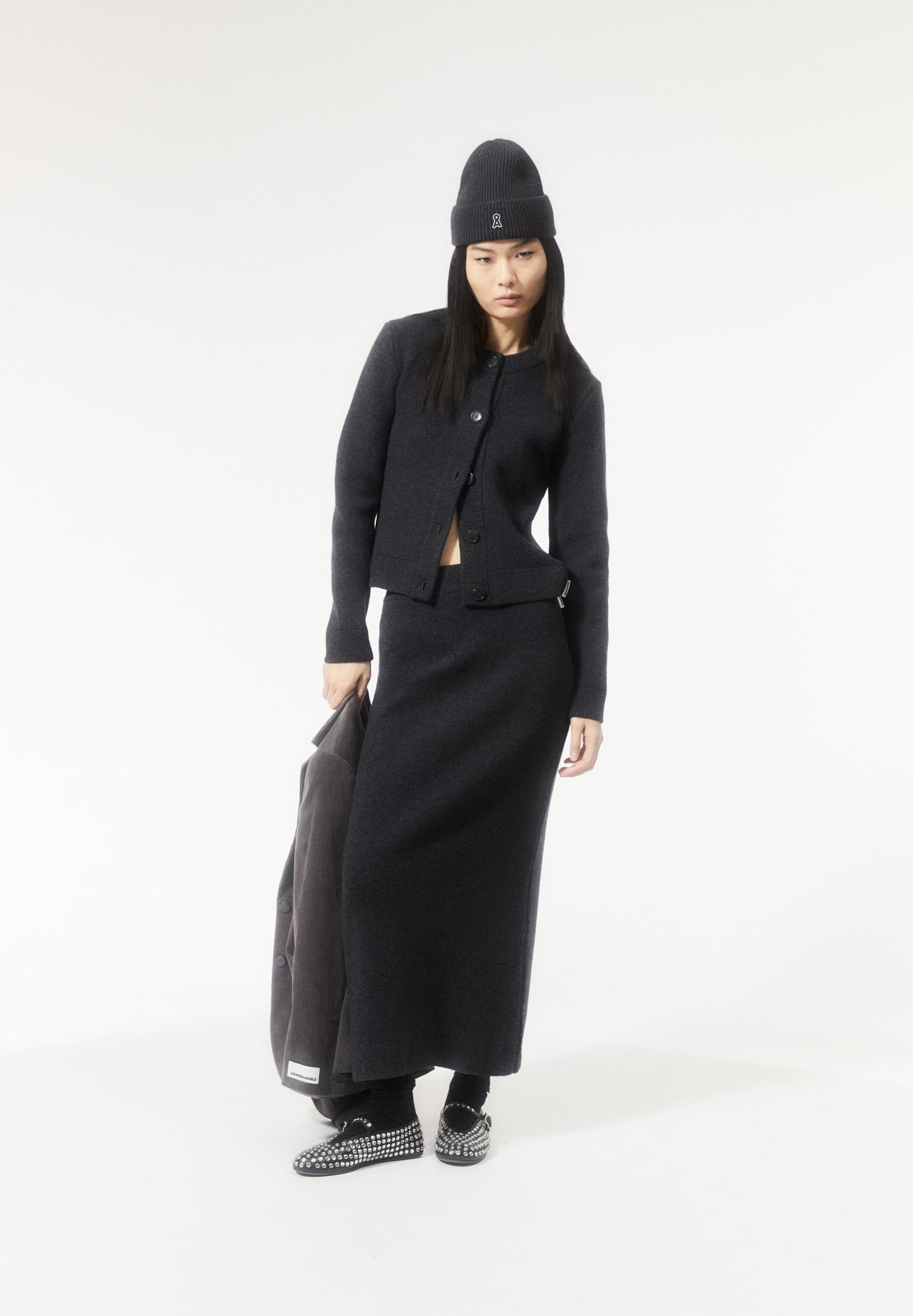 
                  
                    MAALVO Steel Melange Wool Skirt
                  
                