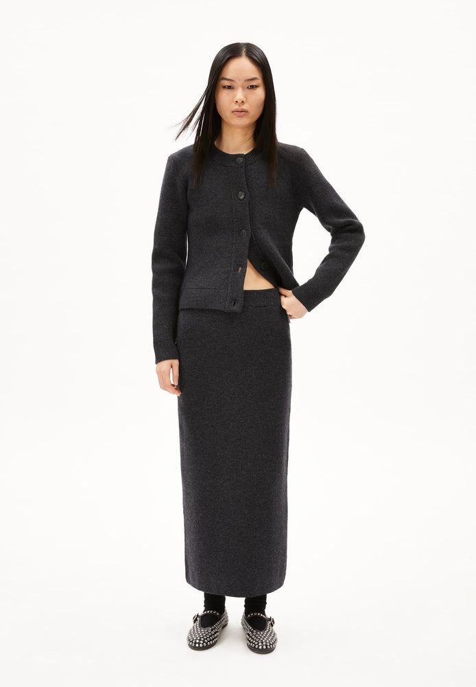 
                  
                    MAALVO Steel Melange Wool Skirt
                  
                