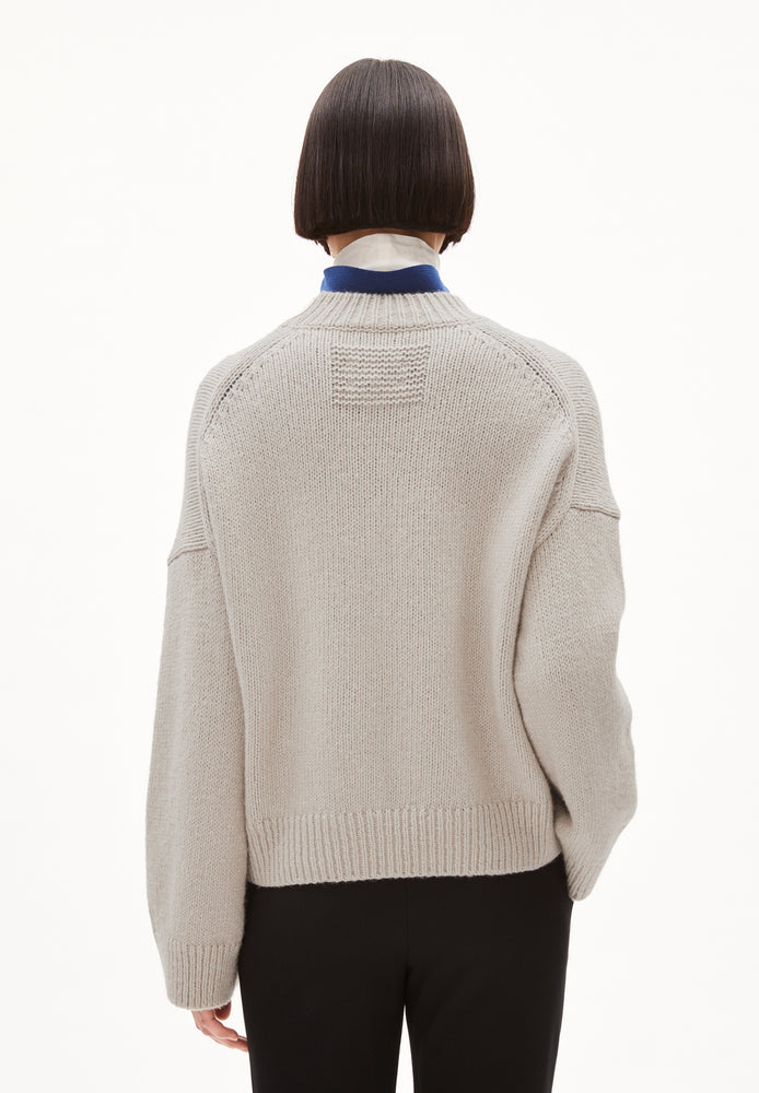 
                  
                    SADNAA SOLID Gravel Knit Jumper
                  
                