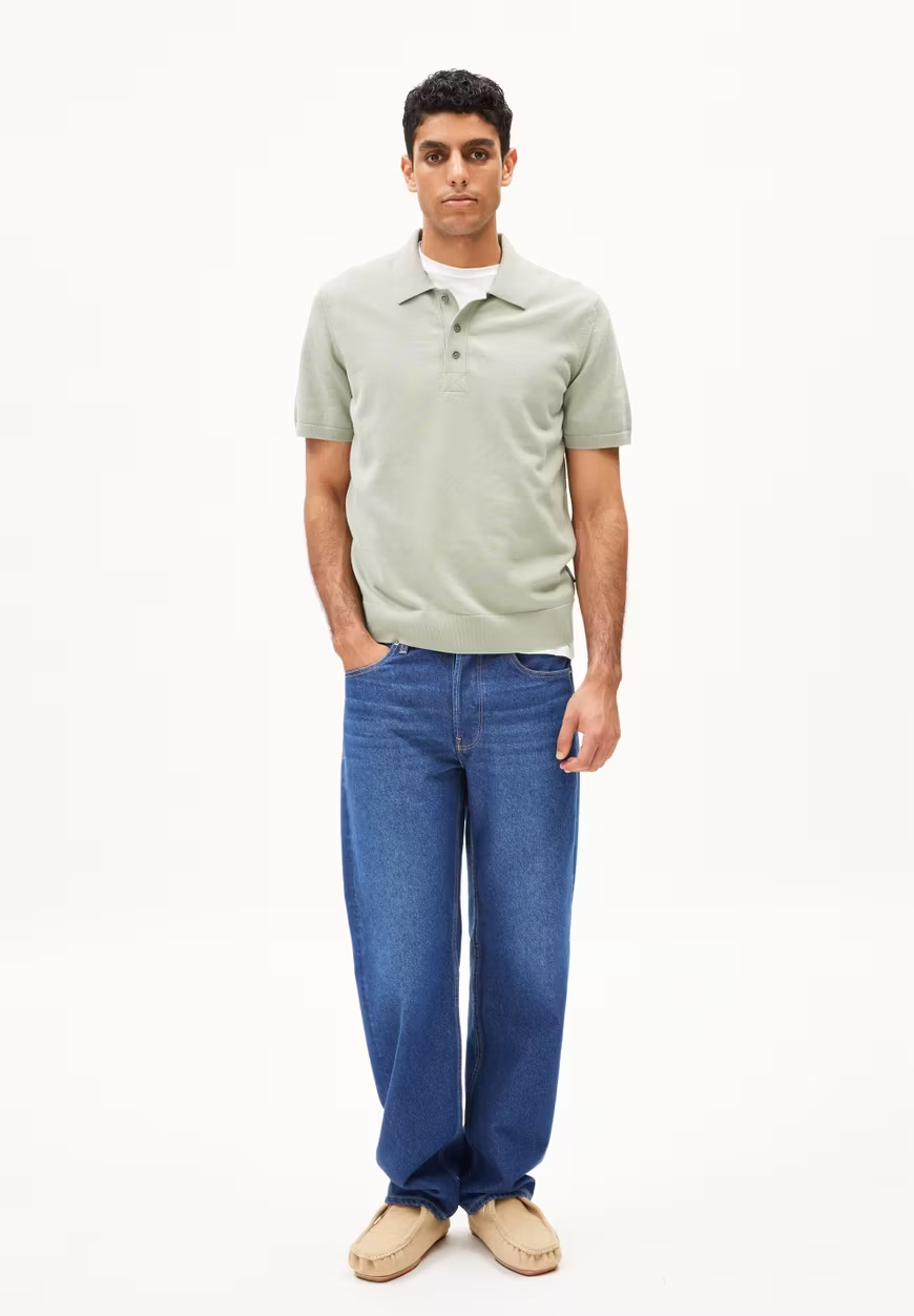 
                  
                    TAAKOS Seagreen Knit Polo T-Shirt
                  
                