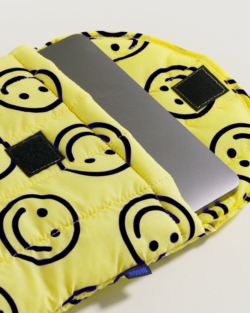 
                  
                    Yellow Happy Puffy Laptop Sleeve
                  
                