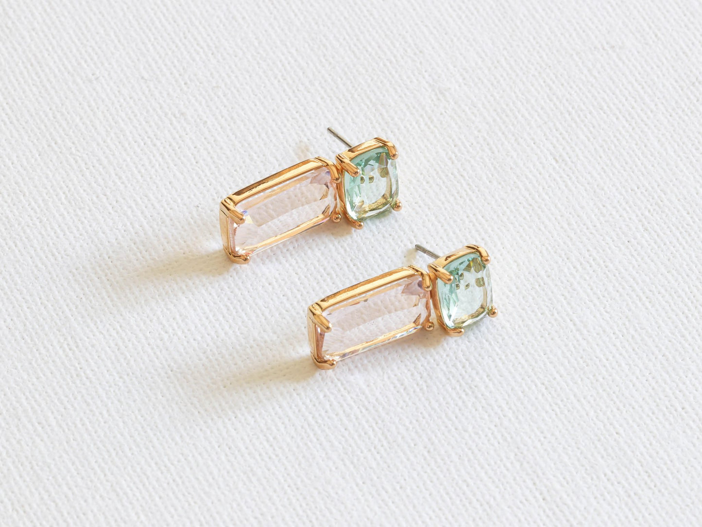 
                  
                    Green Pink Allure Stone Cut Luxe Earrings
                  
                