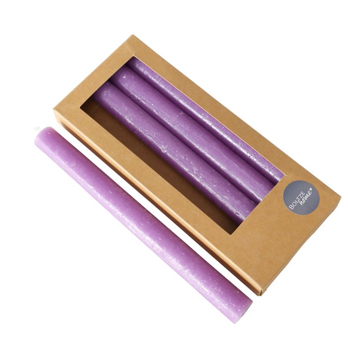 MELIA Purple Taper Candle Set Of 4