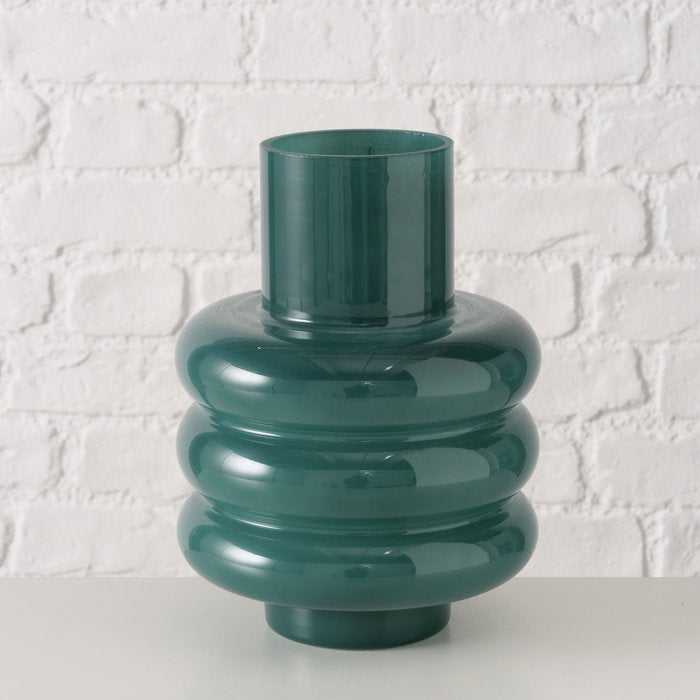 
                  
                    RIBBO Dark Green Glass Vase
                  
                