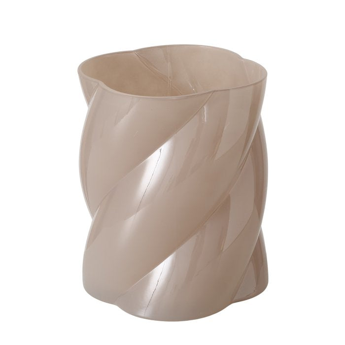 TWIRL Beige Glass Vase