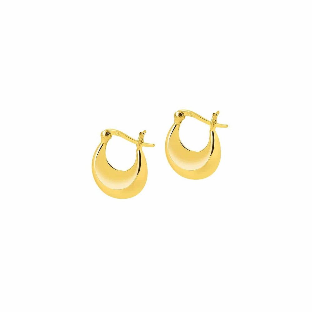 Gold Droplet Hoop Earring