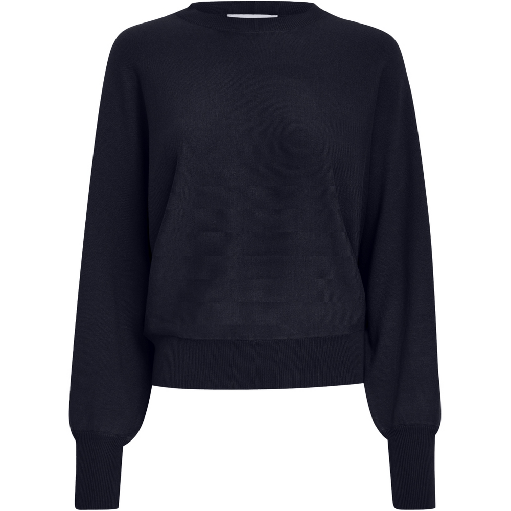 MSDANA Black Iris Solid Bat Sleeve Knit Jumper