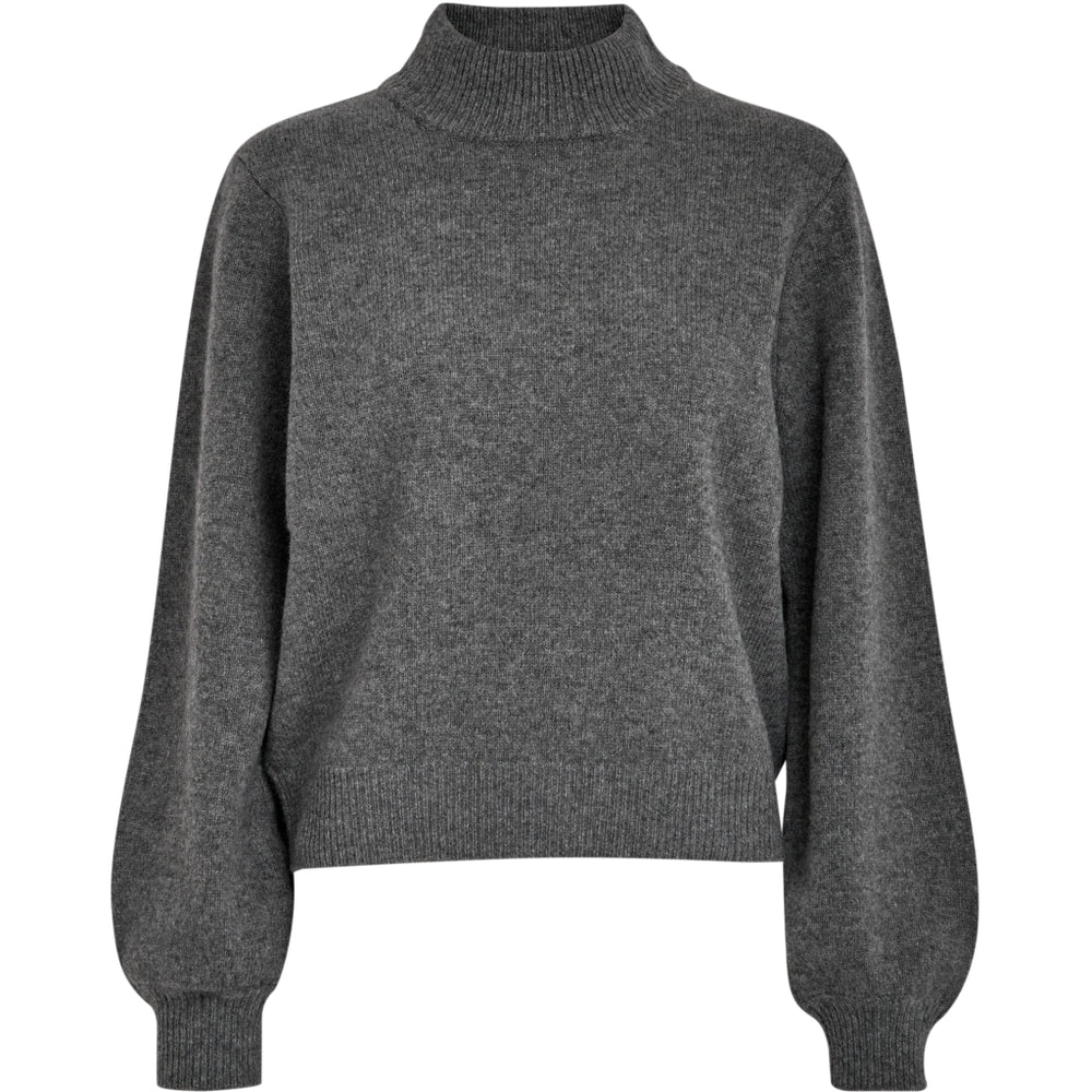 MSERIKA – Gunmetal-Melange-Strickpullover