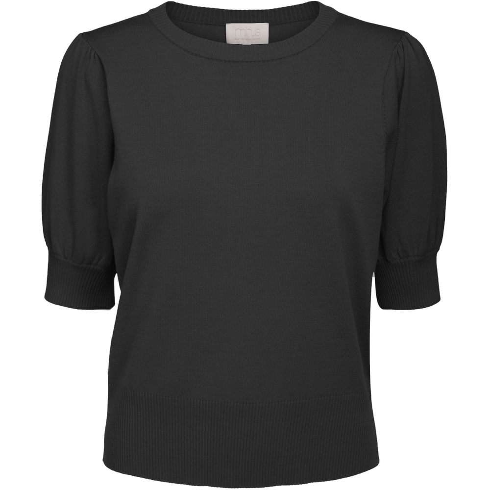 MSLIVA Black Knit T-Shirt