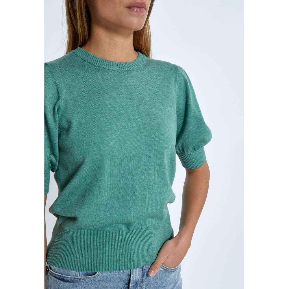 
                  
                    MSLIVA Frosty Spruce Melange Knit T-Shirt
                  
                