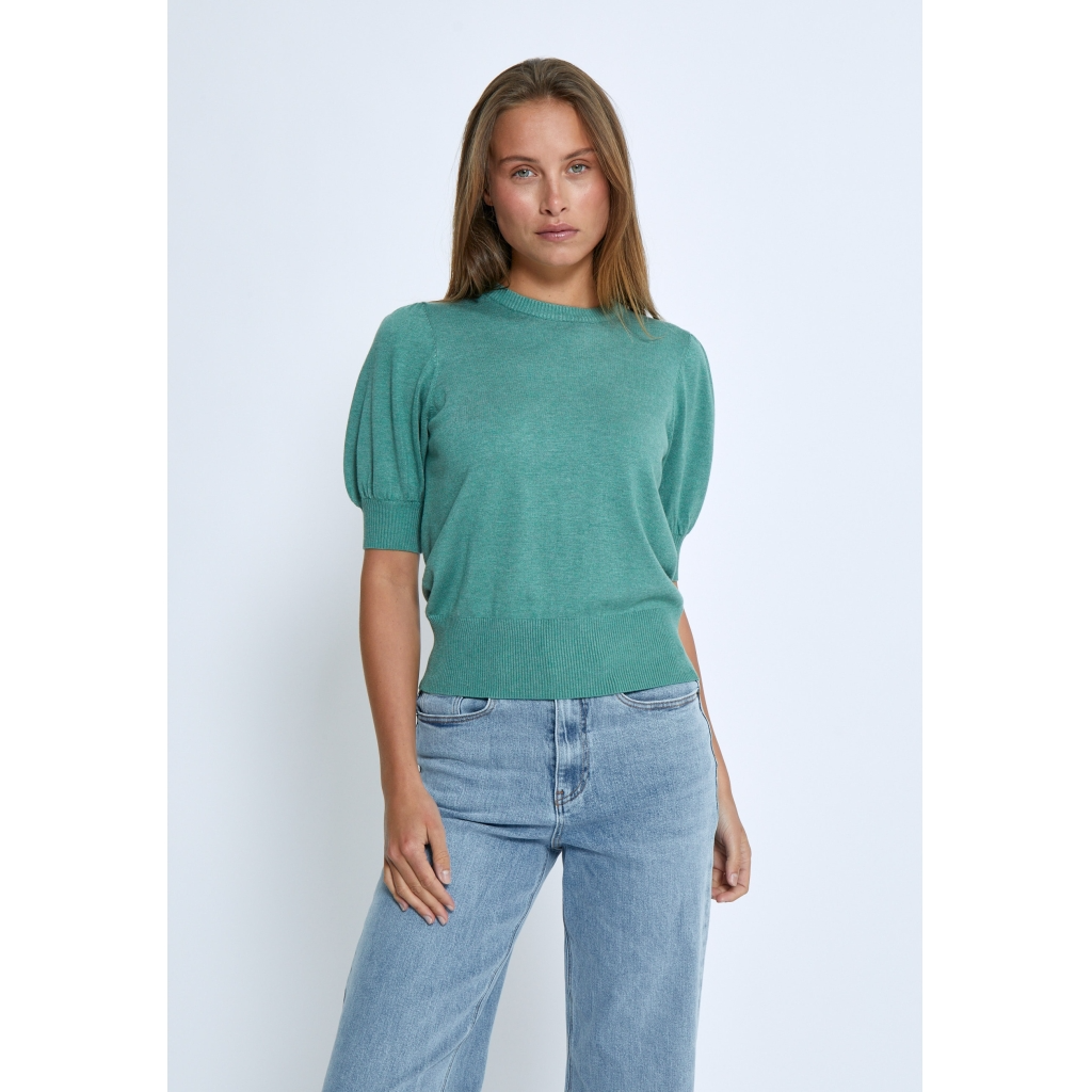 
                  
                    MSLIVA Frosty Spruce Melange Knit T-Shirt
                  
                