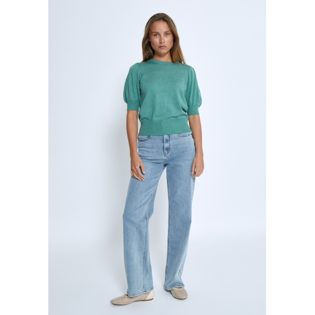 
                  
                    MSLIVA Frosty Spruce Melange Knit T-Shirt
                  
                