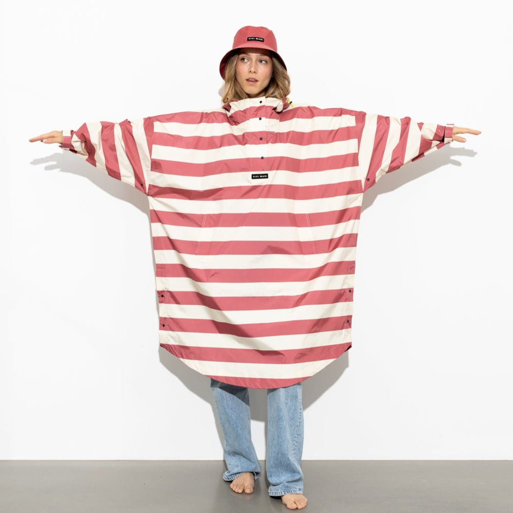 
                  
                    Blush Sand Bold Stripes Raincoat
                  
                