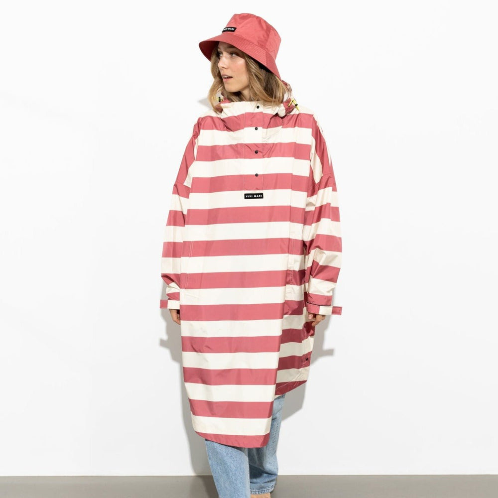 
                  
                    Blush Sand Bold Stripes Raincoat
                  
                