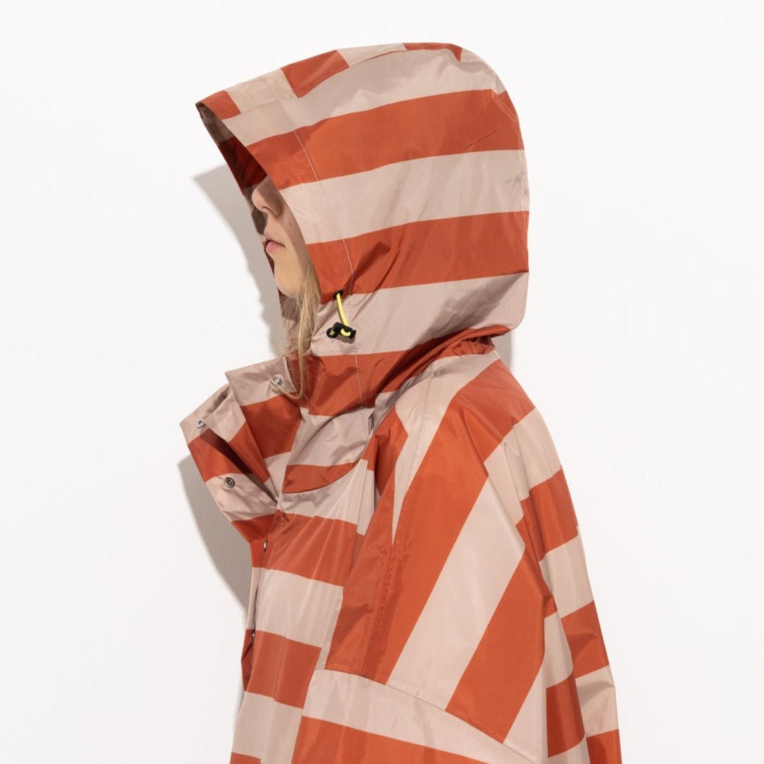 
                  
                    Cinnamon Latte Bold Stripes Raincoat
                  
                