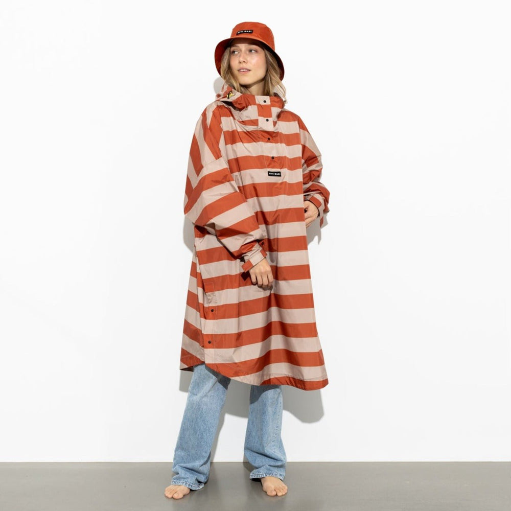 
                  
                    Cinnamon Latte Bold Stripes Raincoat
                  
                