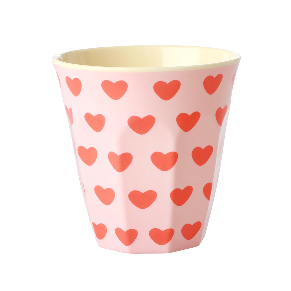 Medium Sweet Hearts Print Melamine Cup