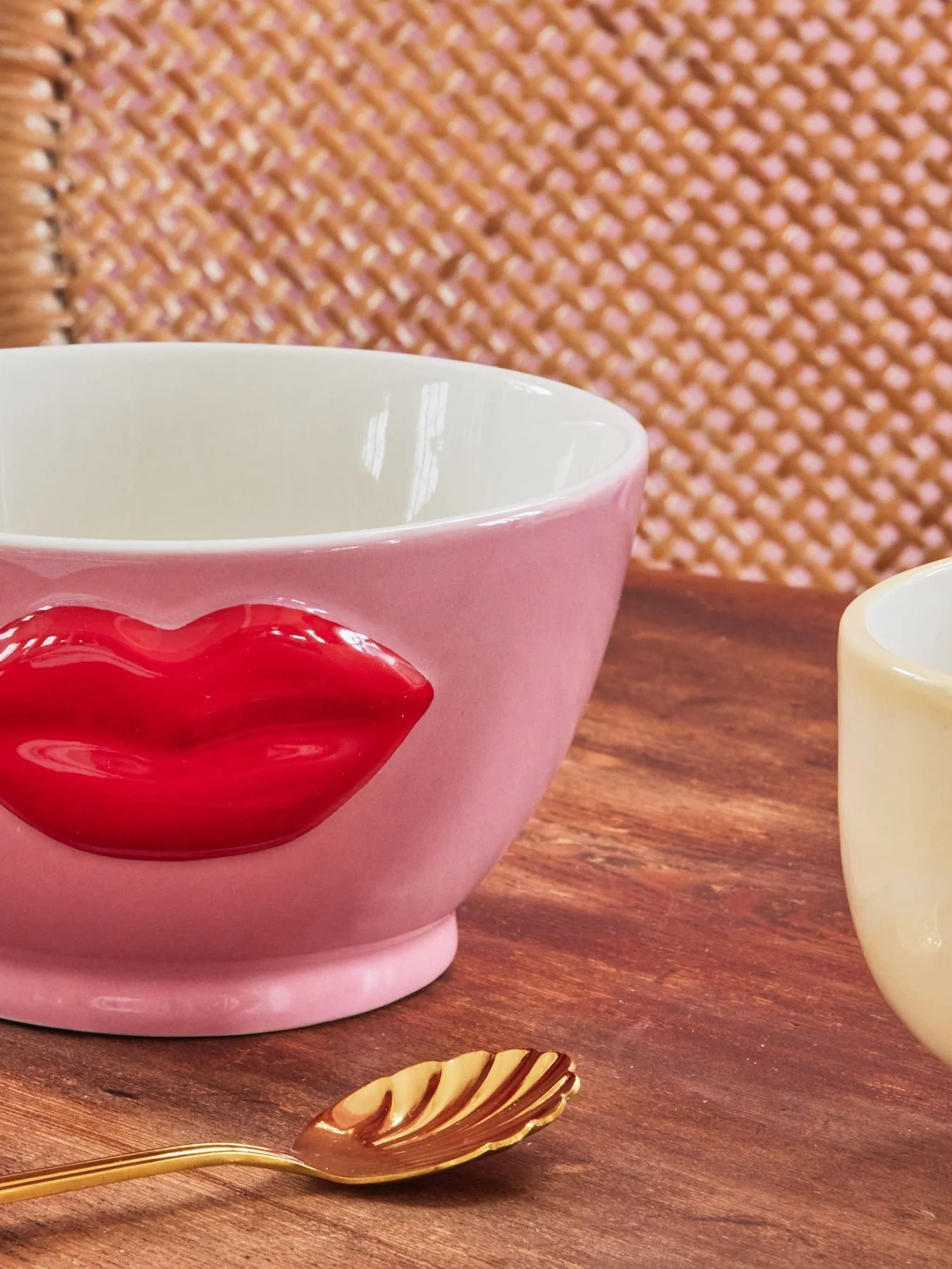 
                  
                    Pink Embossed Lips Ceramic Bowl
                  
                