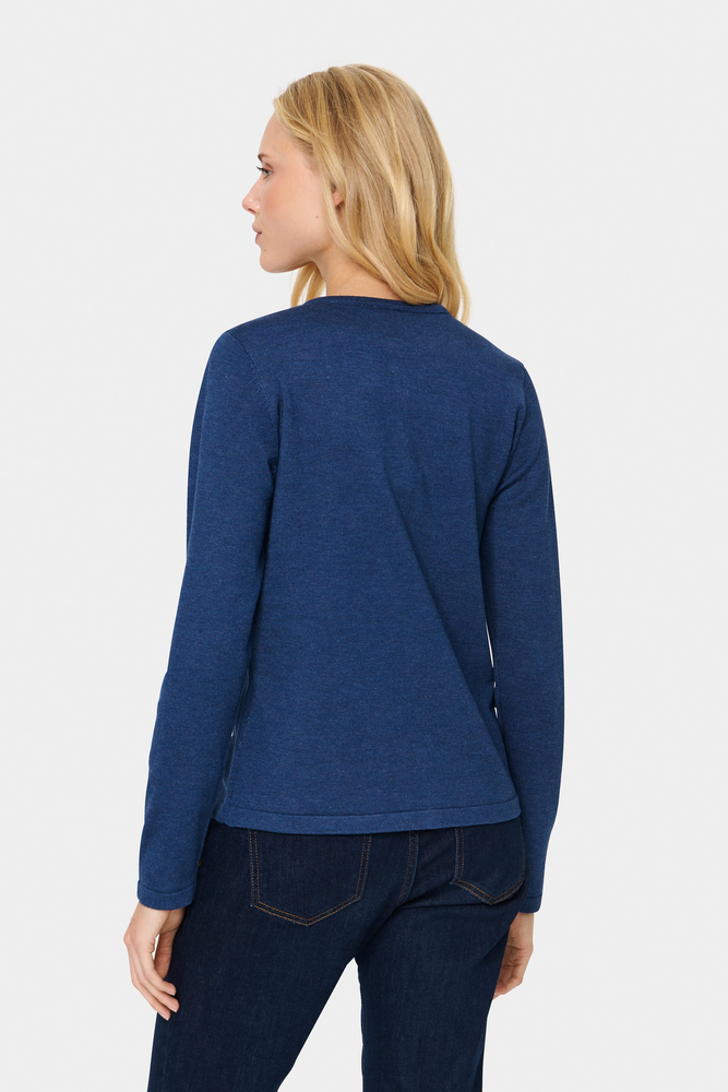 
                  
                    MILASZ Titan Melange R-Neck Knit Cardigan
                  
                