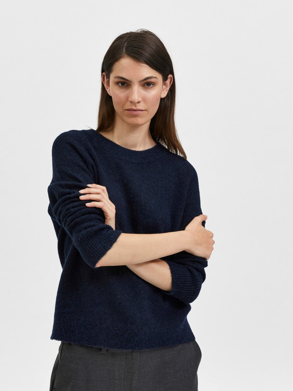 
                  
                    SLFLULU Dark Sapphire Melange Knit O-Neck Jumper
                  
                