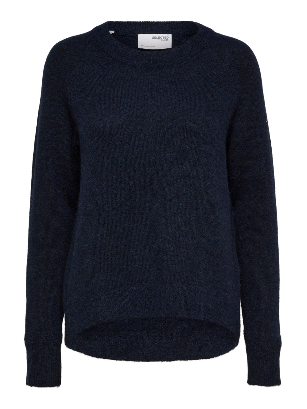 SLFLULU Dark Sapphire Melange Knit O-Neck Jumper