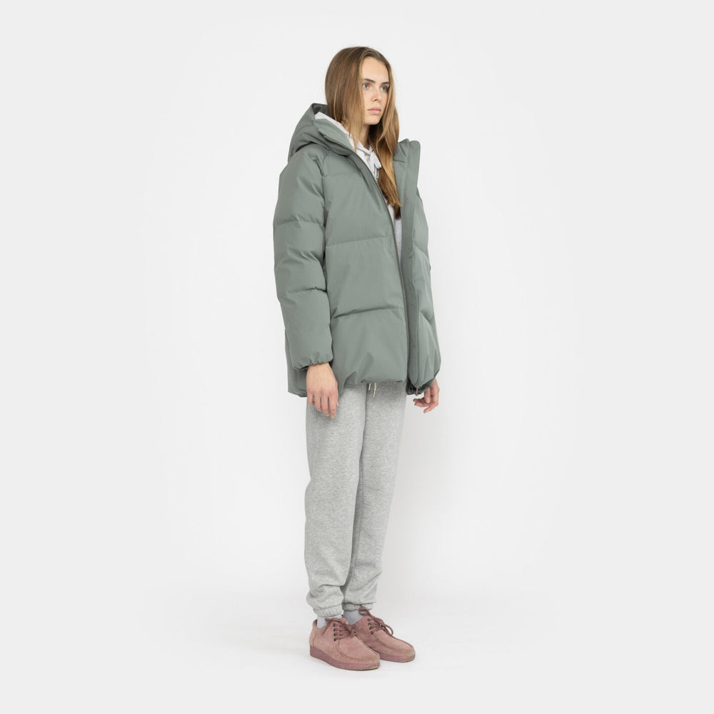 hip length puffer jacket