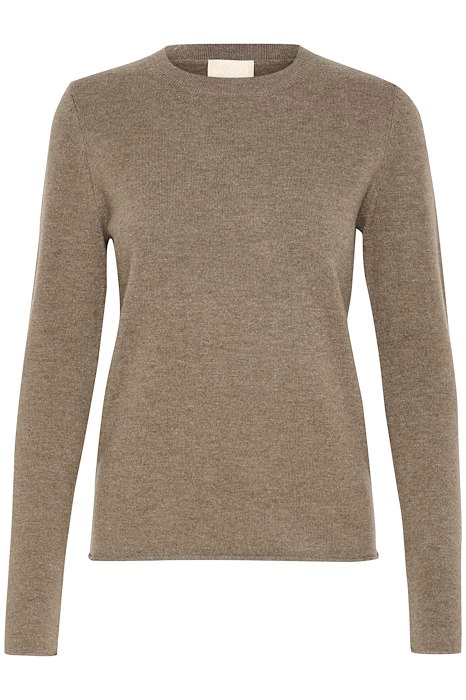 SLMOLINA Coffee Quartz Melange Crew Neck Jumper