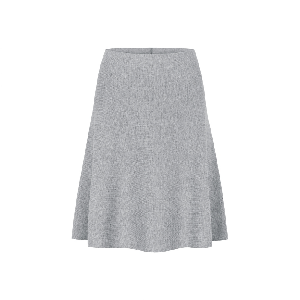 SRHENRIETTA Light Grey Melange Short Skirt