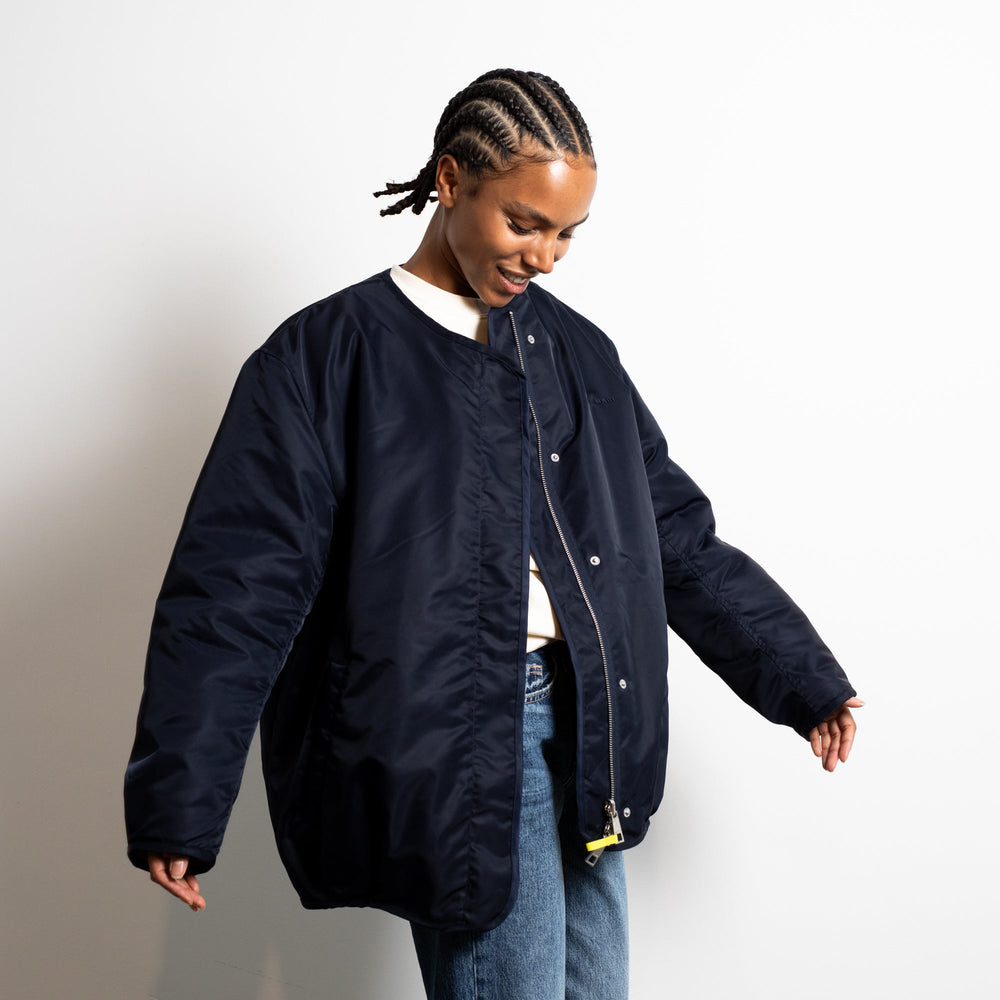 
                  
                    Navy Caramel Reversible Bomber Jacket
                  
                