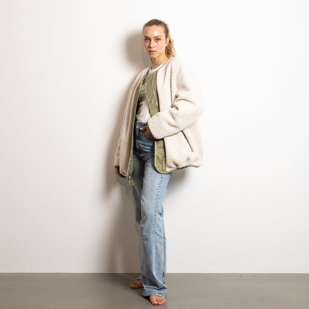 
                  
                    Pale Olive Sand Reversible Bomber Jacket
                  
                