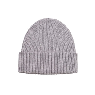 Heather Grey Merino Wool Beanie