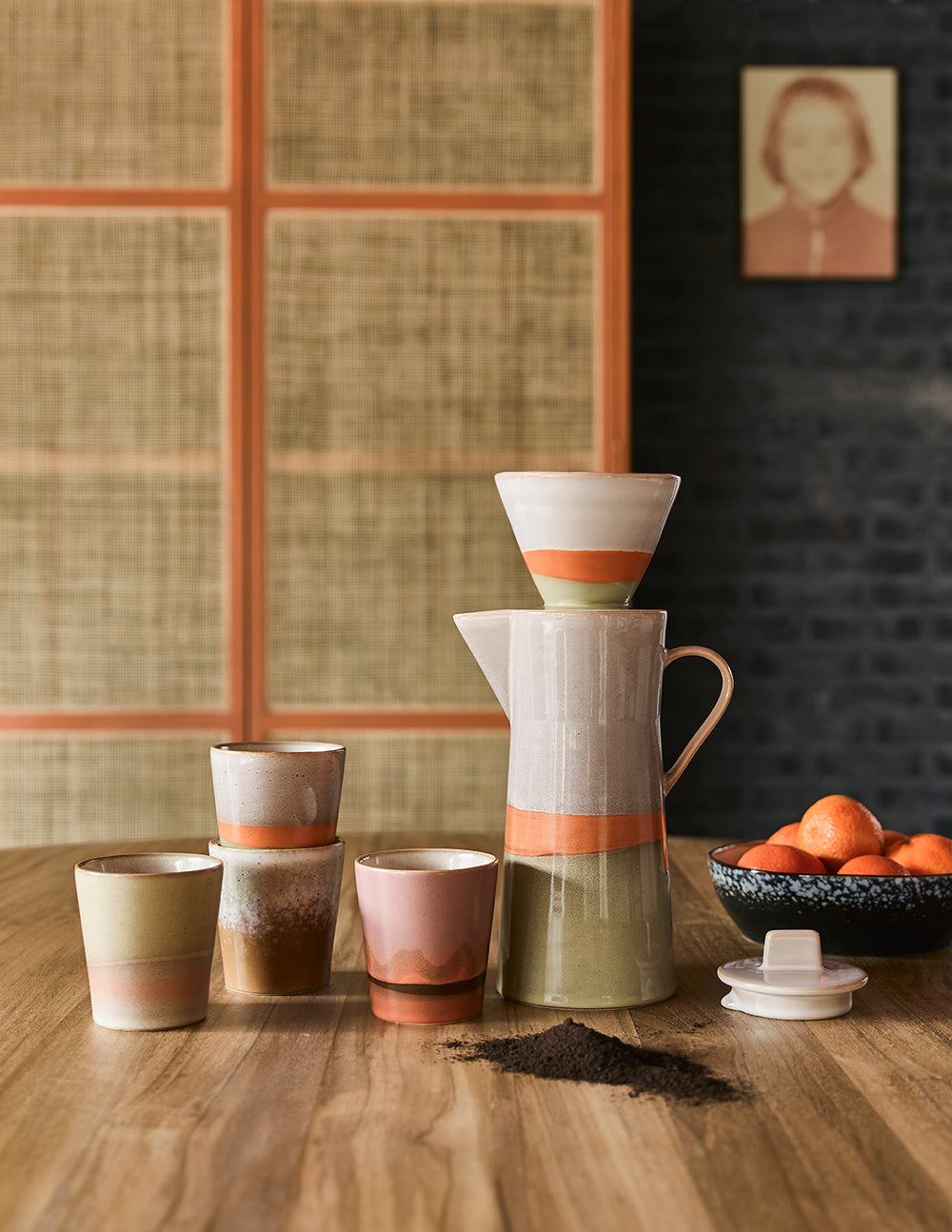 70s ceramics: cappuccino mug, mars