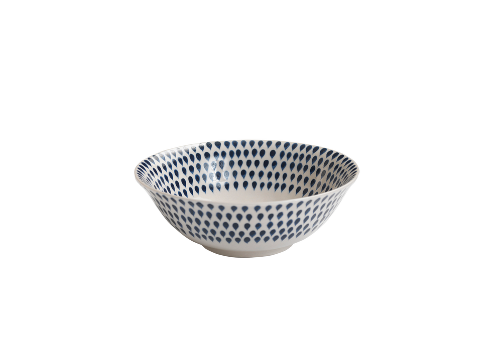 Indigo Drop Cereal Bowl - Beetham Nurseries