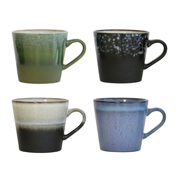 Ceramic 70's Style Cappuccino Mugs Set Of 4 – Victoria met Albert